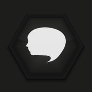 Vector creative icon on black background Eps10 N33