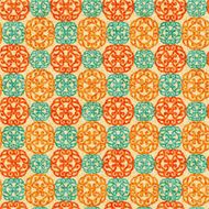 Colorful abstract floral retro seamless pattern