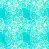 Blue floral seamless pattern N6