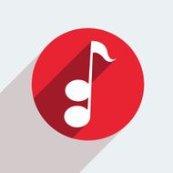 Vector red circle icon on gray background Eps10 N40