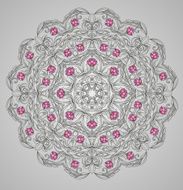 round detailed pattern N2