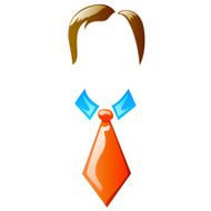 illustraion of silhouette office workerwith no face