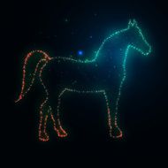 Silhouette Horse from Beautiful Bright Stars