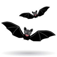 Funny vampire bat on a white background vector