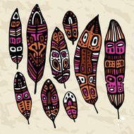 Ethnic Feather set N5