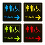 vector colorful toilet sign collection