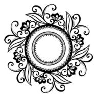 Beautiful Deco Floral Circle (Vector) N6