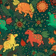 Horses in the meadow N2