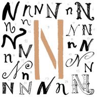 Vector alphabet Letter N