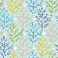 Seamless pattern with winter forest