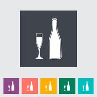 Wine flat icon N14