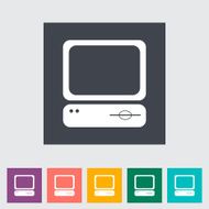 Computer flat icon N4