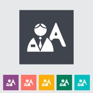 Person single flat icon N6