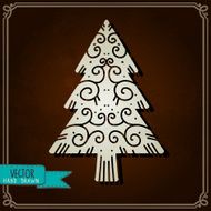 Vintage card with Christmas tree N3
