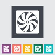 Radiator fan flat icon N4