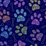 floral animal paws