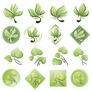 set of logos from the leaves