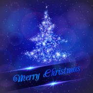 Christmas tree made of light particles