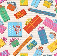 Birthday gift boxes seamless pattern N3