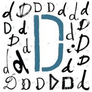 Vector alphabet Letter D