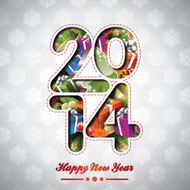 Happy New Year 2014 colorful celebration background N3