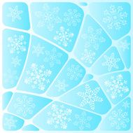 Background mosaic with snowflakes