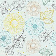 Food seamless flowers and berries N3