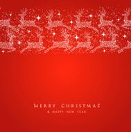 Merry Christmas reindeer decorations elements border