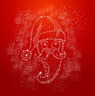 Christmas Santa Claus shape composition vector file