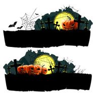 Halloween vector banner set