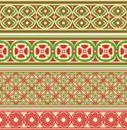 Decorative seamless borders