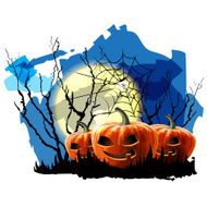 Halloween party background with pumpkin N4