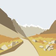 Mountain landscape background vector illustration N2