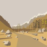 Mountain landscape background vector illustration N3