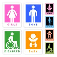Toilet colored stickers new set
