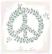 Sketch style peace dove symbol texture background EPS10 file