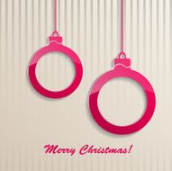 Christmas background with red balls