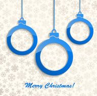 Christmas background with blue balls