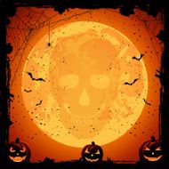 Skull on Moon background