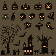 Set Of Halloween Design Elements