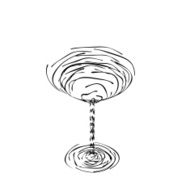 Stylized Wineglass For Fault N35
