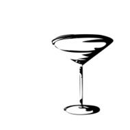 Stylized Wineglass For Fault N36