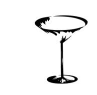 Stylized Wineglass For Fault N37