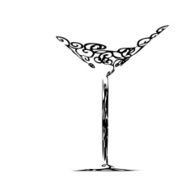 Stylized Wineglass For Fault N38