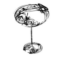 Stylized Wineglass For Fault N39