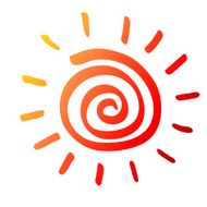 orange spiral sun