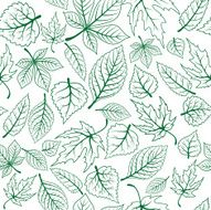 seamless pattern of green leaves N5