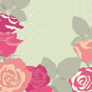 Decorative background with roses flowers Vector illustration N2