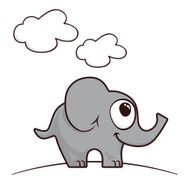 Cartoon Elephant N128