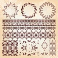 set of beautiful vintage elements design